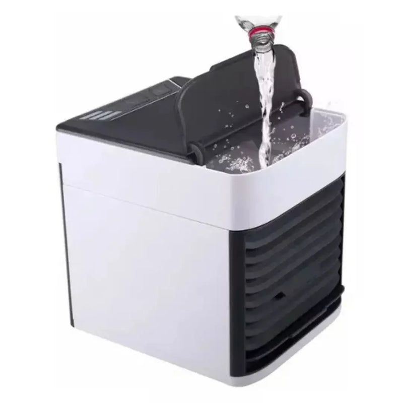 Mini Ar-Condicionado Portátil USB 3 em 1 – Refrigera, Umidifica e Ilumina