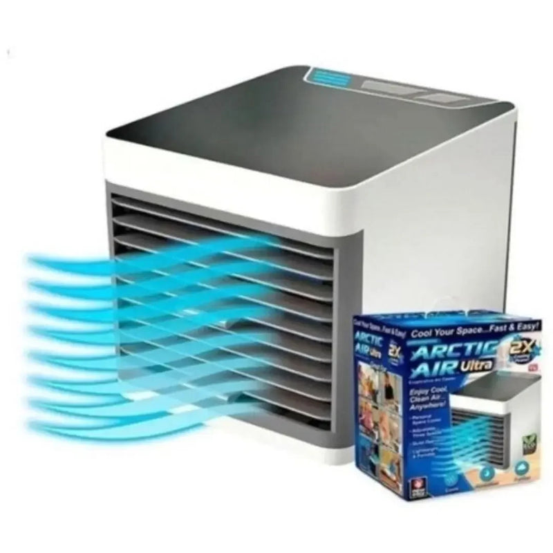 Mini Ar-Condicionado Portátil USB 3 em 1 – Refrigera, Umidifica e Ilumina