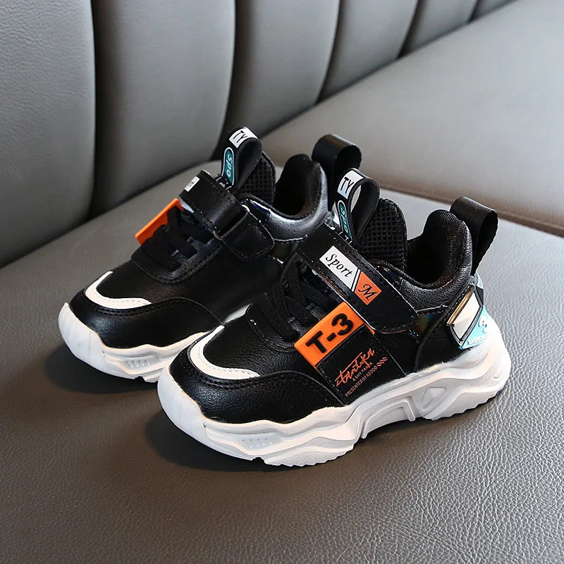 Tênis Infantil em Couro Sintético | Confortável e Respirável