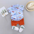 Conjunto Infantil 2 Peças de Verão – Camisa Estampa Dinossauro + Shorts