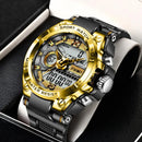 Relógio Masculino Digital Militar – Aço + LED | Estilo, Presença e Robustez