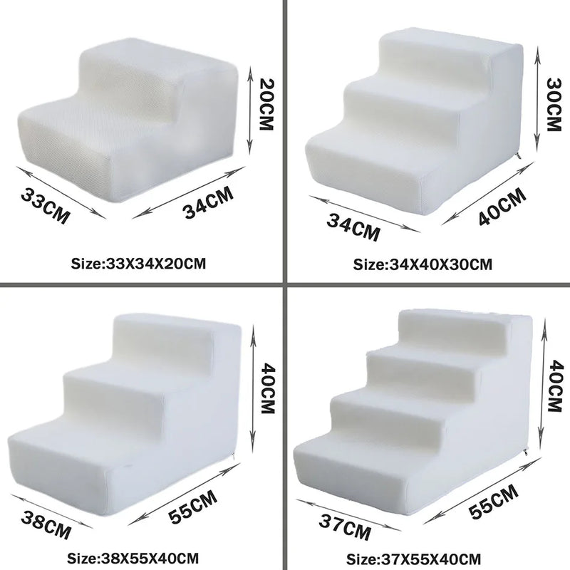 Escada Pet Anti-Escorregão para Cães e Gatos – 2, 3 ou 4 Degraus | Conforto, Segurança e Acesso Fácil