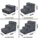 Escada Pet Anti-Escorregão para Cães e Gatos – 2, 3 ou 4 Degraus | Conforto, Segurança e Acesso Fácil