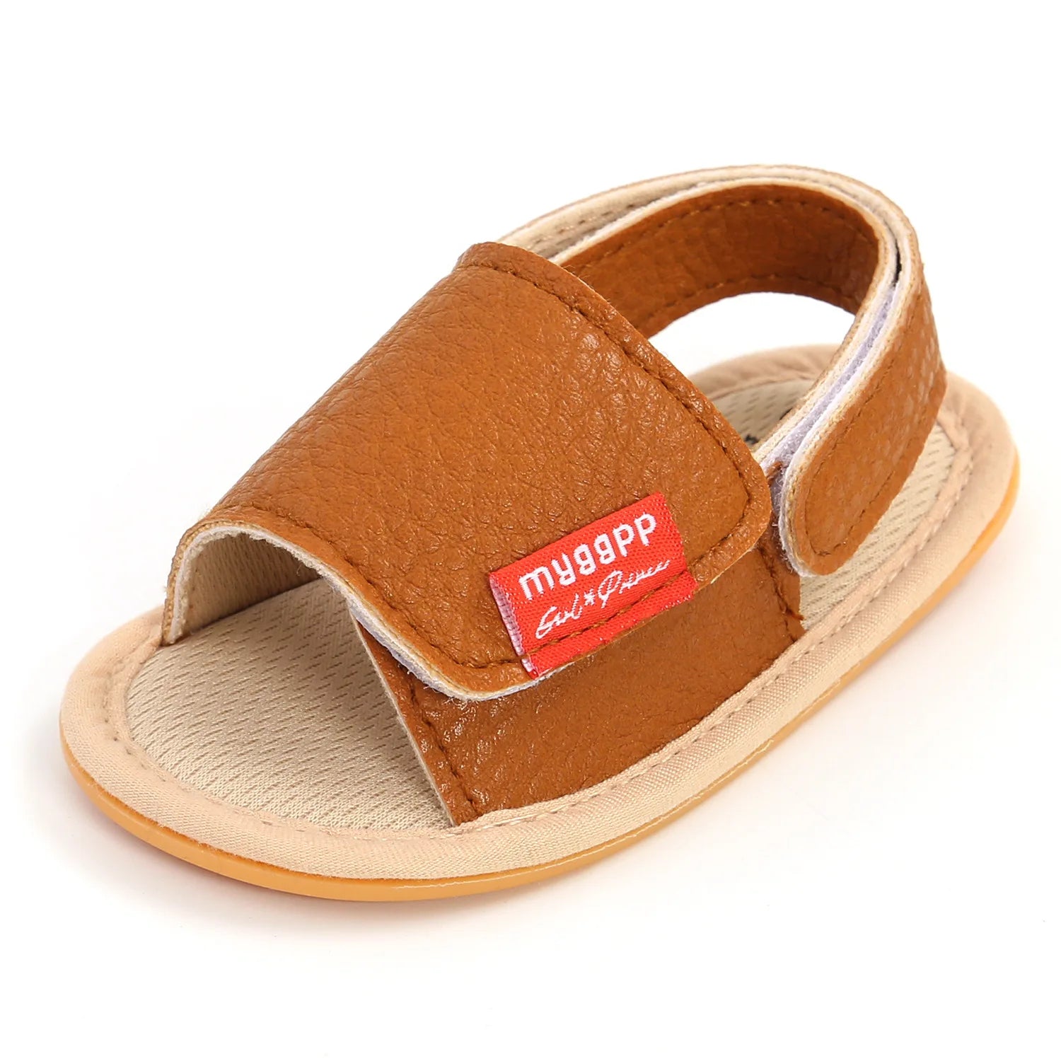 Sandália Infantil em Couro com Laço | Primeiros Passos Antiderrapante | Bebê Menino e Menina