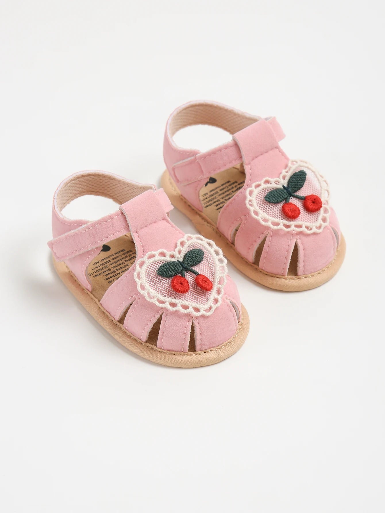 Sandália Infantil Feminina Importada com Cerejas | Primeiros Passos Bebê | Verão Confortável e Antiderrapante