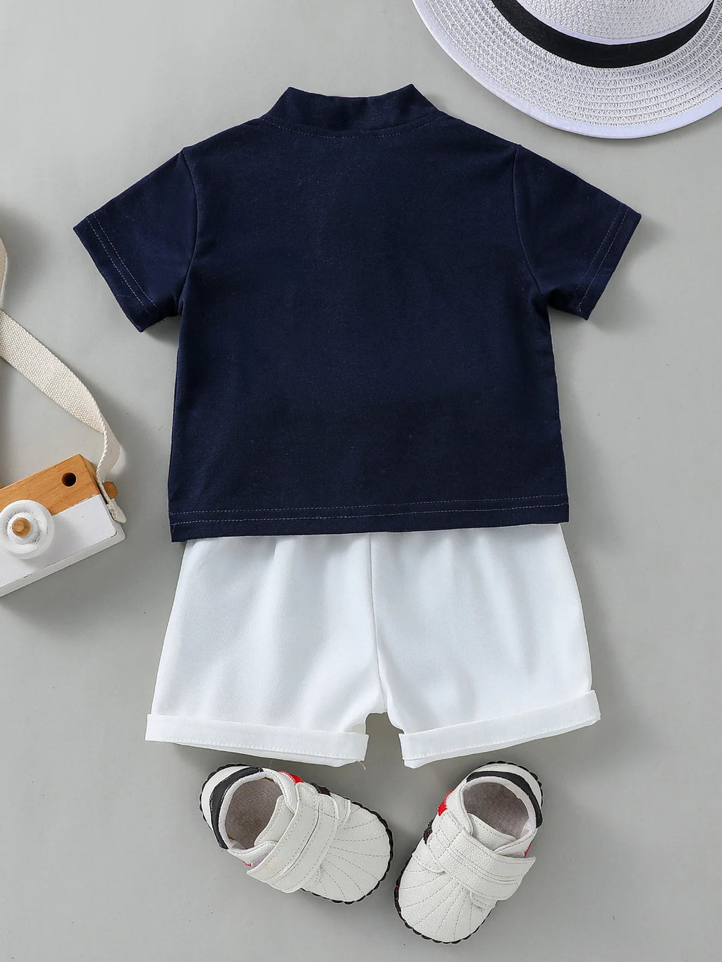 Conjunto 2 Peças Infantil Menino – Camiseta + Shorts | Look Fresquinho para o Verão ☀️👶