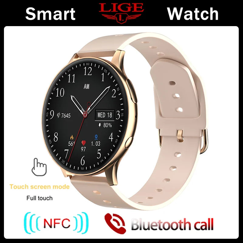 Smartwatch LIGE 2023 NFC – Completo, Elegante e Inteligente
