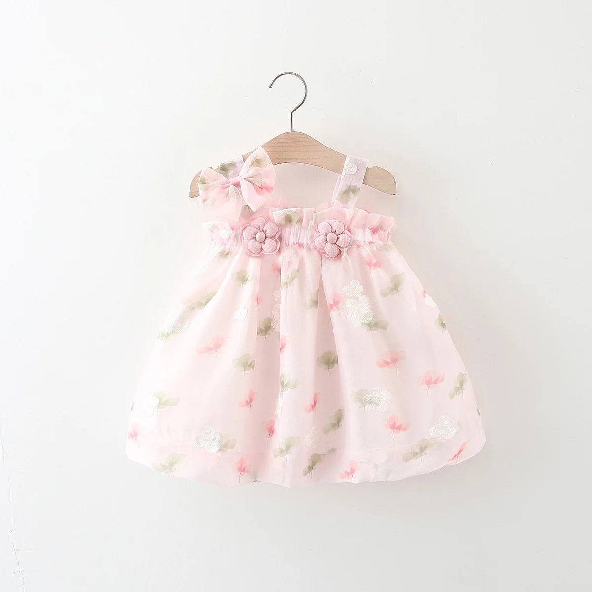 Vestido Infantil – Laço e Tule Bordado | Princesa | Verão | Importado
