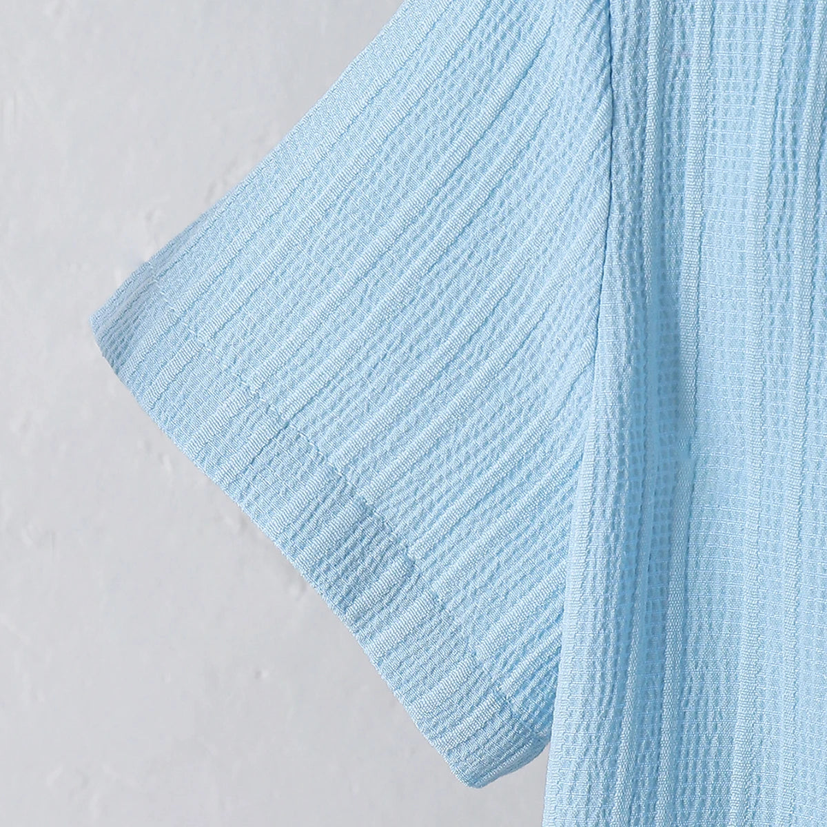 Conjunto Infantil Masculino Verão – Camisa Azul Botões + Shorts Soltos (7 a 13 anos – Importado)