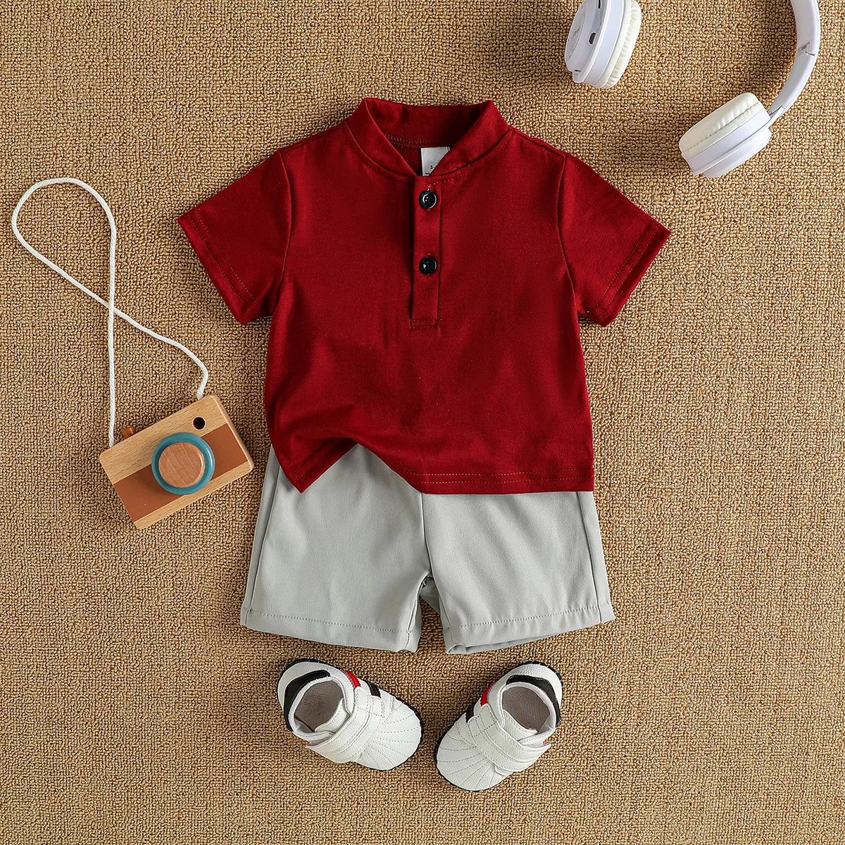 Conjunto 2 Peças Infantil Menino – Camiseta + Shorts | Look Fresquinho para o Verão ☀️👶