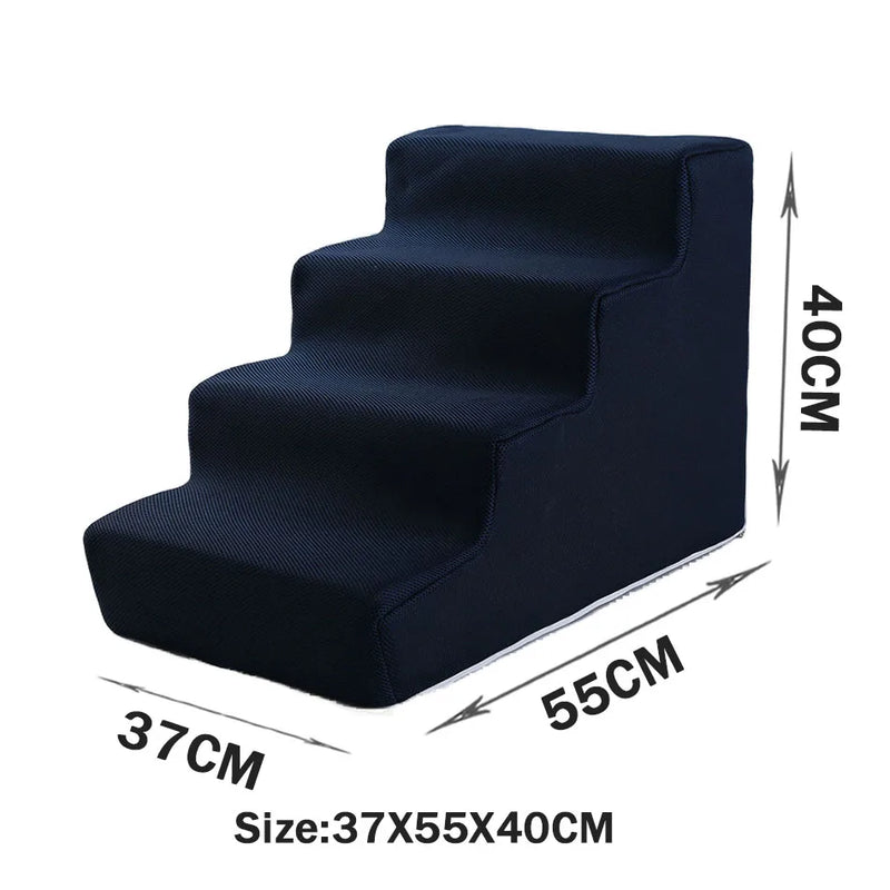 Escada Pet Anti-Escorregão para Cães e Gatos – 2, 3 ou 4 Degraus | Conforto, Segurança e Acesso Fácil