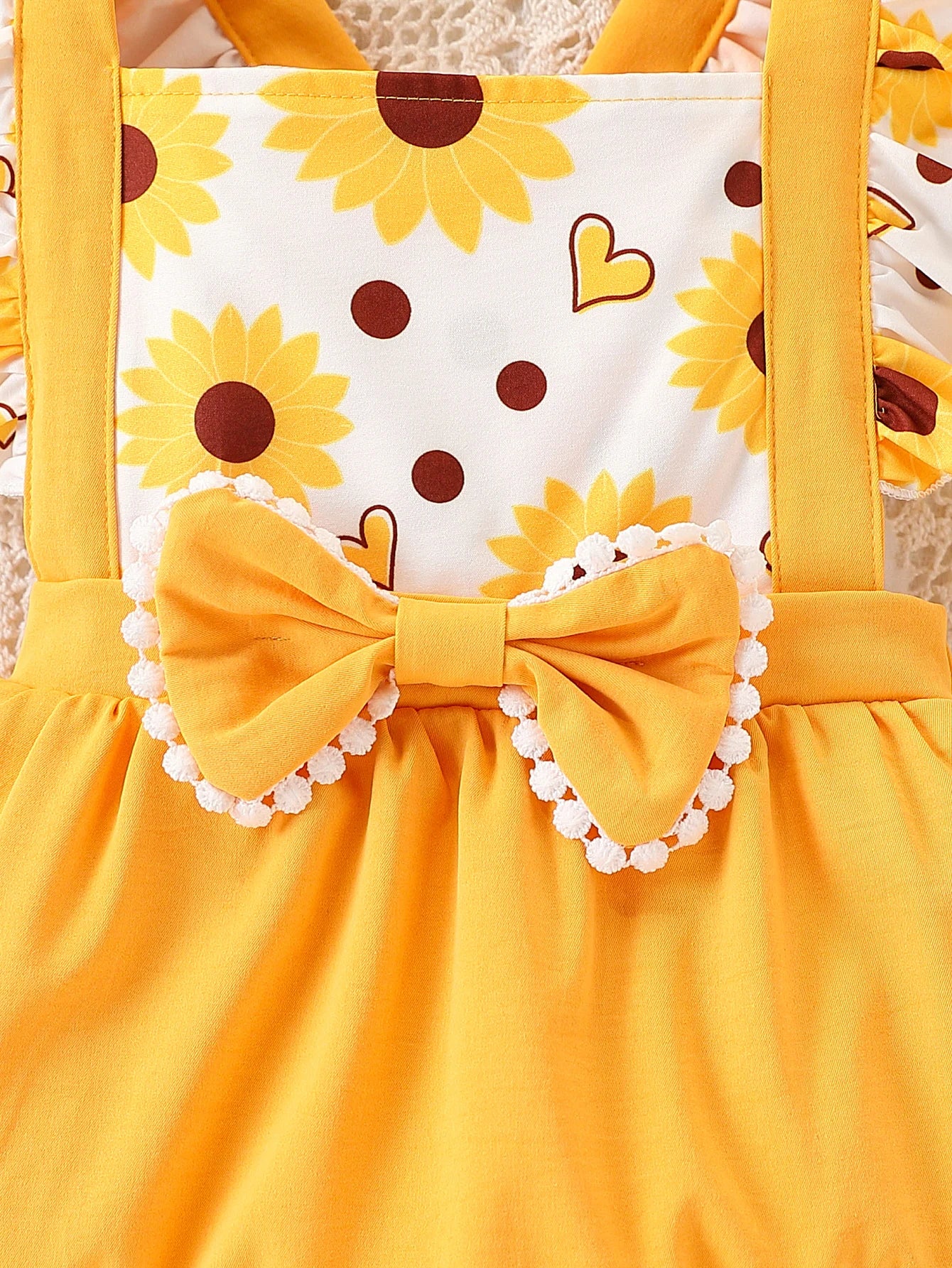 Macacão Bebê Menina Floral com Laço + Acessório de Cabelo | Conjunto Verão Delicado