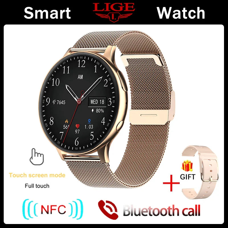 Smartwatch LIGE 2023 NFC – Completo, Elegante e Inteligente