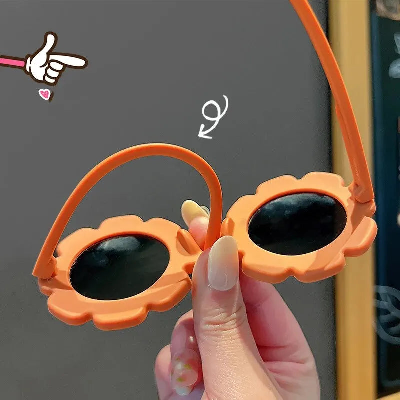 Óculos de Sol Infantil Floral com Proteção UV | Armação Colorida Baby Girl | Verão